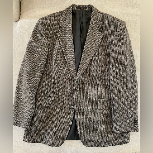 ALEXANDRE Vintage Herringbone Harris Tweed Sport Coat Jacket Size 42 R